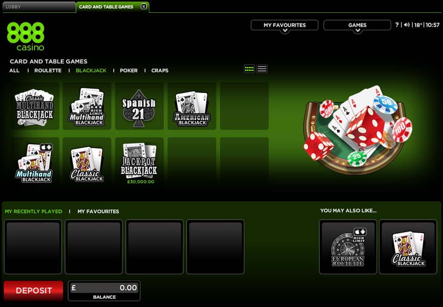 888 casino download software game selection