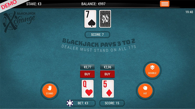 Demo game – Blackjack Xchange