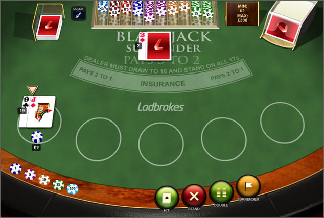 Try Blackjack Surrender in Free Play Mode