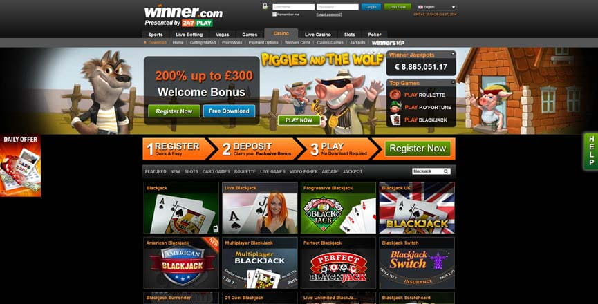 Winner Casino online flash version