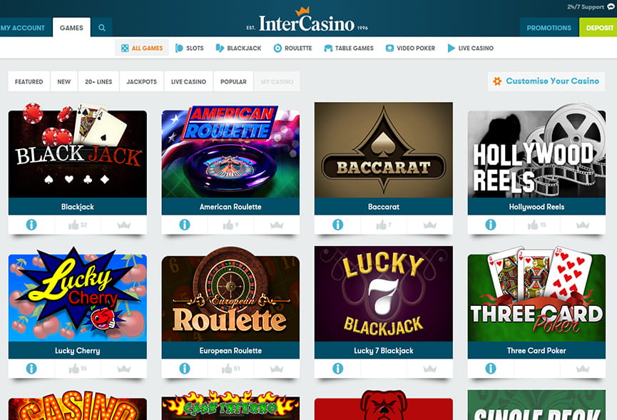 Great Games to Try at InterCasino