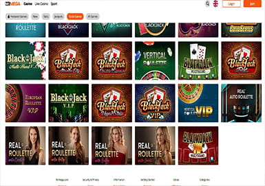 The Mr Mega Online Blackjack Casino