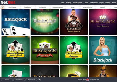 The NetBet Online Blackjack Casino