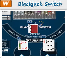 swap two cards blackjack switch winner