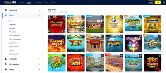The William Hill Online Casino Game Selection in the UK